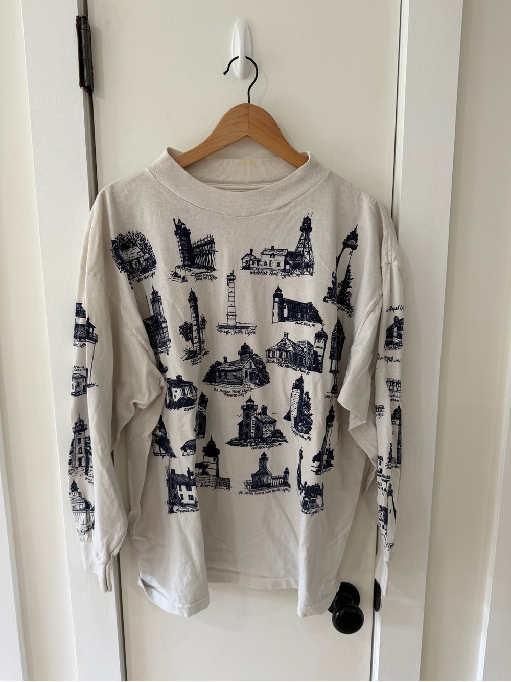 Michigan Rag Co Vintage Lighthouse Long Sleeve Size XL